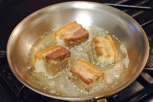 Eating Food Fried in Pork Oil