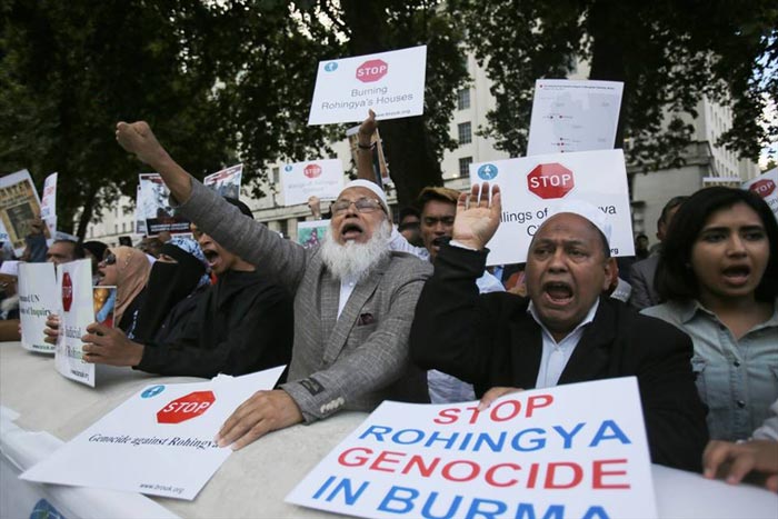 London Protests Against Rohingya Massacres in Burma