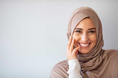 Happy Single Muslim Woman