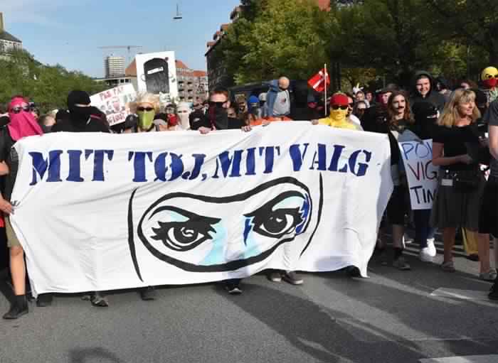 Pro Niqab Protests in Denmark