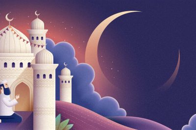 Ramadan Kareem prayer and mosque